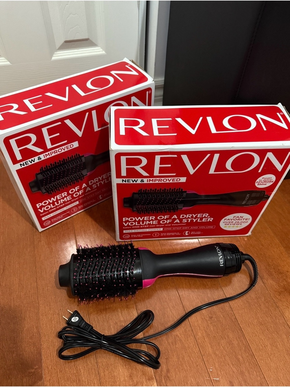Revlon One-Step Volumizing Hair Dryer Brush - Black and Pink